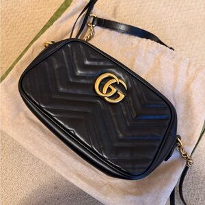 Double G Small Marmont Matelasse Camera Bag Small